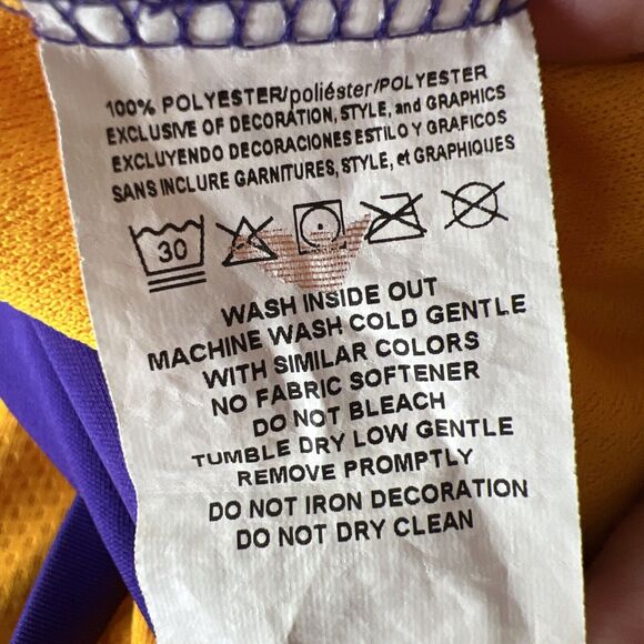 Los Angeles Lakers Jersey Youth Large Gold Purple NBA Basketball TX3 Lebron 23 - Picture 4 of 12